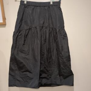 Aritzia Wilfred Black Tiered Maxi Skirt